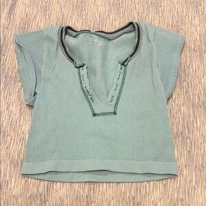 Urban Outfitters Teal Short Sleeve Top